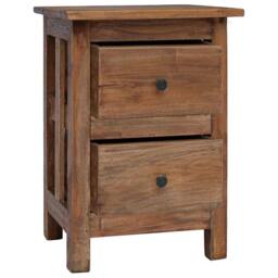 Berkfield Home Nightstand Solid Reclaimed Wood 40x30x51 cm in Brown - Size: 40 x 30 x 51 cm - thumbnail 4