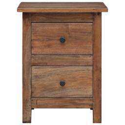 Berkfield Home Nightstand Solid Reclaimed Wood 40x30x51 cm in Brown - Size: 40 x 30 x 51 cm - thumbnail 5