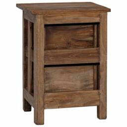 Berkfield Home Nightstand Solid Reclaimed Wood 40x30x51 cm in Brown - Size: 40 x 30 x 51 cm - thumbnail 9