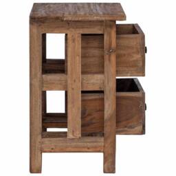 Berkfield Home Nightstand Solid Reclaimed Wood 40x30x51 cm in Brown - Size: 40 x 30 x 51 cm - thumbnail 8