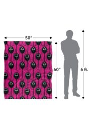Netflix Squid Game Pink Guards Pattern Officially Licensed Silky Touch Super Soft Throw Blanket 152 x 127 cm in White - thumbnail 5