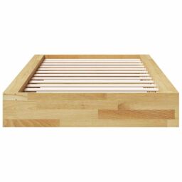 Berkfield Home Bed Frame without Mattress 90x190 cm Solid Wood Oak in Brown - thumbnail 6