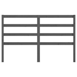Berkfield Home Bed Headboard Grey 146x4x100 cm Solid Wood Pine - Size: 146 x 4 x 100 cm - thumbnail 4