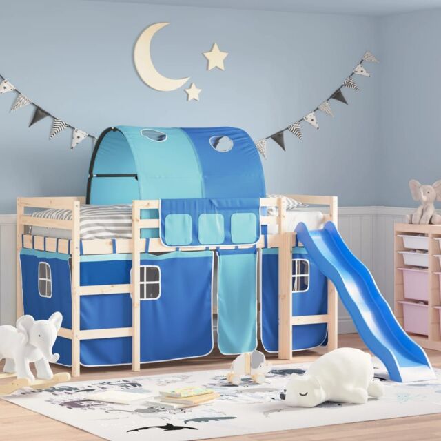 Berkfield Home Curtains for Loft Bed with Tunnel Blue Polyester - image 1