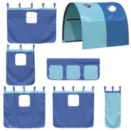 Berkfield Home Curtains for Loft Bed with Tunnel Blue Polyester - thumbnail 3