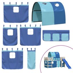 Berkfield Home Curtains for Loft Bed with Tunnel Blue Polyester - thumbnail 2