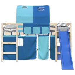 Berkfield Home Curtains for Loft Bed with Tunnel Blue Polyester - thumbnail 5