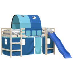 Berkfield Home Curtains for Loft Bed with Tunnel Blue Polyester - thumbnail 4