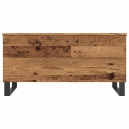 Berkfield Home Coffee Table Old Wood 90x44.5x45 cm Engineered Wood in Brown - thumbnail 4