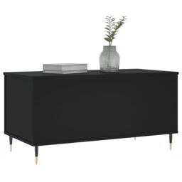 Berkfield Home Coffee Table Black 90x44.5x45 cm Engineered Wood - thumbnail 4