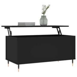 Berkfield Home Coffee Table Black 90x44.5x45 cm Engineered Wood - thumbnail 3