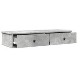 Berkfield Home Wall Shelf with Drawers Concrete Grey 100x37.5x19 cm Engineered Wood - thumbnail 7