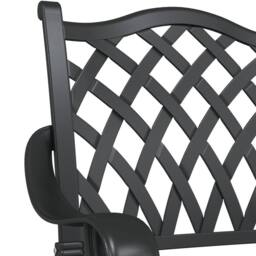 Berkfield Home Garden Chairs 2 pcs Black Cast Aluminium - thumbnail 7