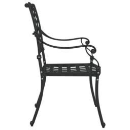 Berkfield Home Garden Chairs 2 pcs Black Cast Aluminium - thumbnail 5