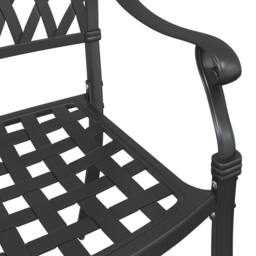 Berkfield Home Garden Chairs 2 pcs Black Cast Aluminium - thumbnail 8