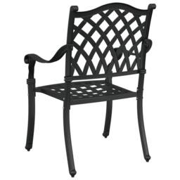 Berkfield Home Garden Chairs 2 pcs Black Cast Aluminium - thumbnail 6
