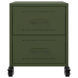 Berkfield Home Bedside Cabinets 2 pcs Olive Green 36x39x43.5 cm Steel - thumbnail 5