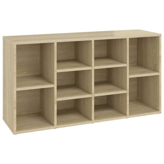 Berkfield Home Shoe Bench Sonoma Oak 103x30x54.5 cm Engineered Wood in Light Tan - image 1