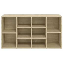 Berkfield Home Shoe Bench Sonoma Oak 103x30x54.5 cm Engineered Wood in Light Tan - thumbnail 5