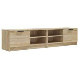 Berkfield Home TV Cabinets 2 pcs Sonoma Oak 80x35x36.5 cm Engineered Wood in Light Brown - thumbnail 1