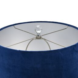Love Lace Ice Shadows Table Lamp With Navy Blue Lampshade in White - thumbnail 3