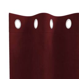 Berkfield Home Blackout Curtains with Eyelets 2 pcs Wine Red Velvet - thumbnail 5