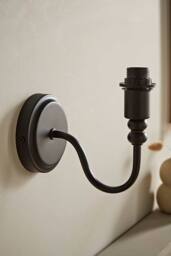 ValueLights Binky Pair of Rechargeable LED Bulb Wall Light Bases in Black - thumbnail 2