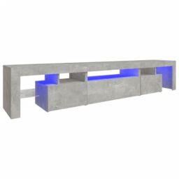 Berkfield Home TV Cabinet with LED Lights Concrete Grey 215x36.5x40 cm - thumbnail 2