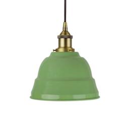 SE Home Mint Green Lincoln Pendant Light - Matt Antique Brass - Black Round - thumbnail 1