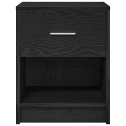 Berkfield Home Bedside Cabinets 2 pcs with Drawer Black 40x34x50 cm in Grey - Size: 40 x 34 x 50 cm - thumbnail 4