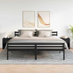 Berkfield Home Bedside Cabinets 2 pcs with Drawer Black 40x34x50 cm in Grey - Size: 40 x 34 x 50 cm - thumbnail 3