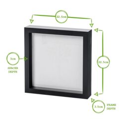 "Nicola Spring 3D Box Photo Frames - 8 x 8"" - Pack of 5 in White" - thumbnail 4