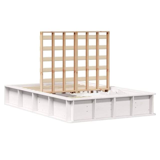 Berkfield Home White White Bed Frame with Lift-Up Storage - 140 x 200 cm - image 1