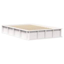 Berkfield Home White White Bed Frame with Lift-Up Storage - 140 x 200 cm - thumbnail 3