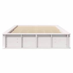 Berkfield Home White White Bed Frame with Lift-Up Storage - 140 x 200 cm - thumbnail 5