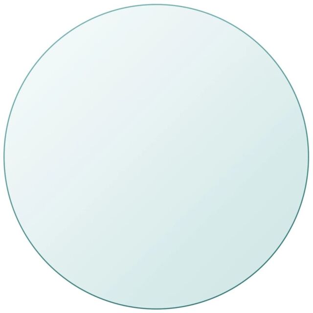 Berkfield Home Table Top Tempered Glass Round 900 mm in Clear - image 1