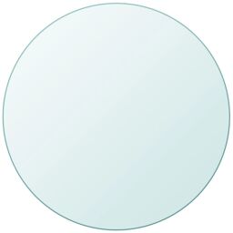 Berkfield Home Table Top Tempered Glass Round 900 mm in Clear - thumbnail 1