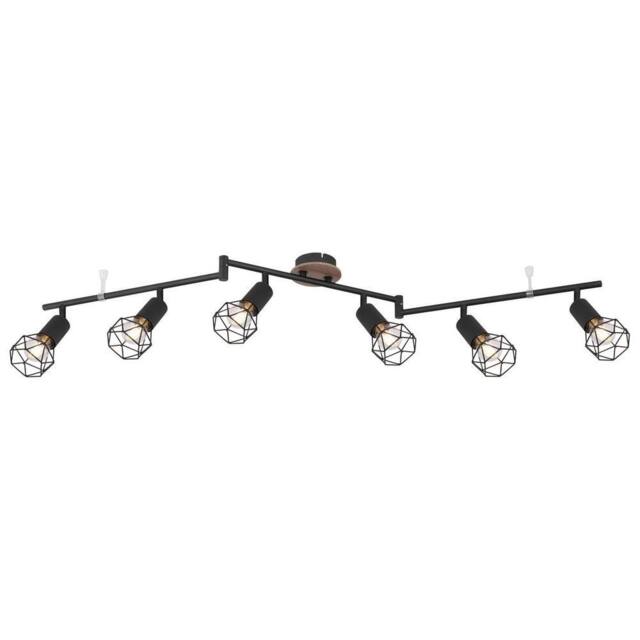 Netlighting Xara I Ceiling Spotlight Bar Black 6x E14 - image 1