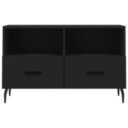 Berkfield Home TV Cabinet Black 80x36x50 cm Engineered Wood - Size: 80 x 36 x 50 cm - thumbnail 5