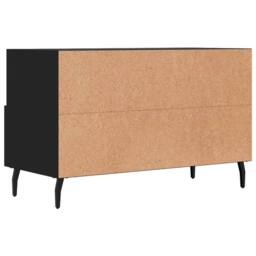 Berkfield Home TV Cabinet Black 80x36x50 cm Engineered Wood - Size: 80 x 36 x 50 cm - thumbnail 8