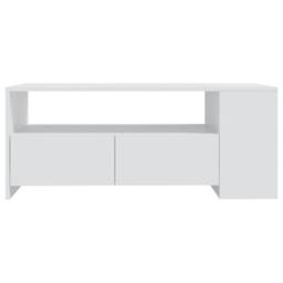 Berkfield Home Decorative Coffee Table White 102x55x42 cm Engineered Wood - Size: 102 x 55 x 42 cm - thumbnail 1
