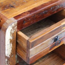 Berkfield Home Night Cabinet Solid Reclaimed Wood 43x33x51 cm in Brown - Size: 43 x 33 x 51 cm - thumbnail 4