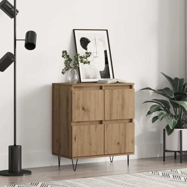 Berkfield Home Sideboard with Storage with Door Brown 60 x 35 x 70 cm Engineered wood - image 1
