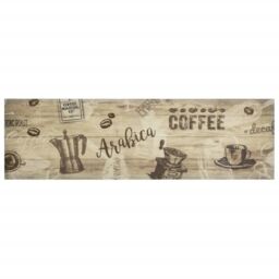 Berkfield Home Kitchen Rug Washable Coffee Brown 45x150 cm Velvet - thumbnail 2