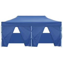 Berkfield Home Professional Folding Party Tent with 4 Sidewalls 3x6 m Steel Blue - thumbnail 1