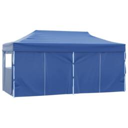Berkfield Home Professional Folding Party Tent with 4 Sidewalls 3x6 m Steel Blue - thumbnail 4