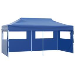 Berkfield Home Professional Folding Party Tent with 4 Sidewalls 3x6 m Steel Blue - thumbnail 2