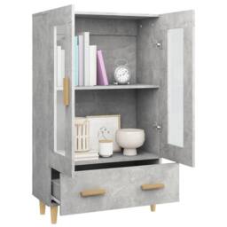 Berkfield Home Highboard Concrete Grey 70x31x115 cm Engineered Wood - Size: 70 x 31 x 115 cm - thumbnail 4