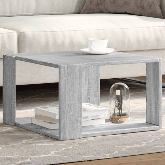 Berkfield Home Coffee Table Grey Sonoma 51.5x51.5x30 cm Engineered Wood - image 1