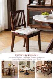 Boho Tassel Decor Square Dining Chair Pad Cushion in White - Size: 40 cm x 40 cm - thumbnail 4